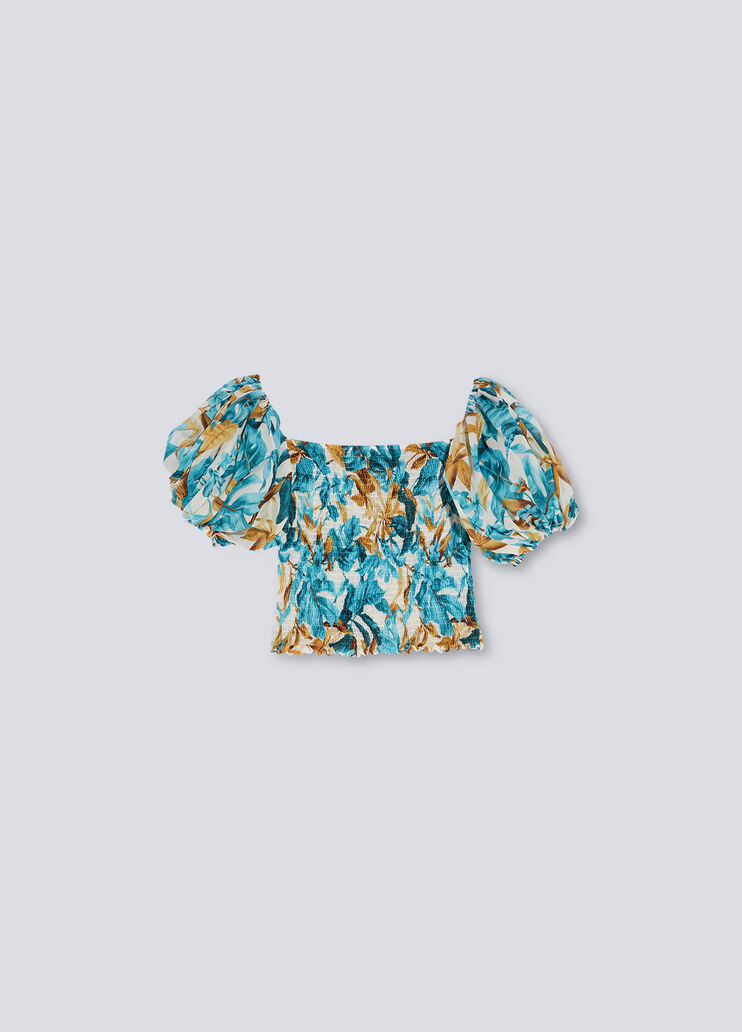 Bardot neckline top tropical Liu Jo - large image number 4 Bardot neckline top tropical Liu Jo - large image number 4