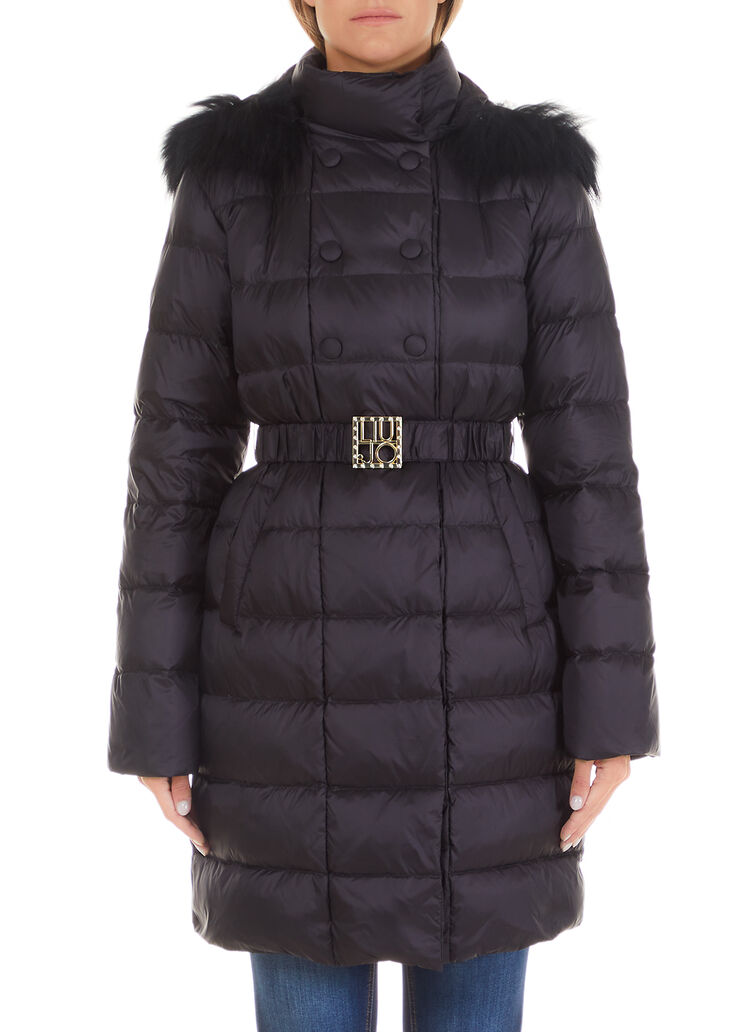 Piumino con cappuccio nero Liu Jo - large image number 0 Piumino con cappuccio nero Liu Jo - large image number 0