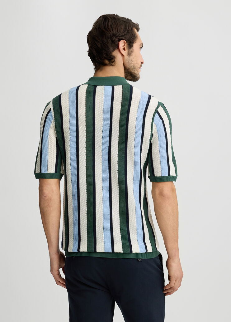Striped knit polo shirt blue Liu Jo - large image number 1 Striped knit polo shirt blue Liu Jo - large image number 1