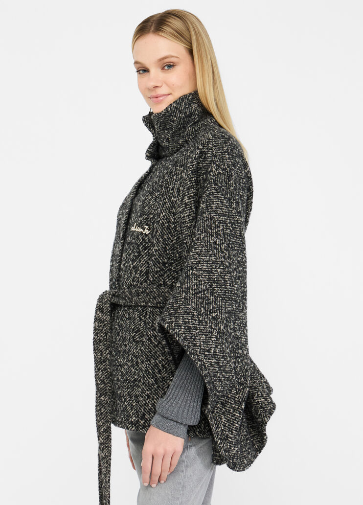 Poncho ceinturé noir Liu Jo - large image number 3