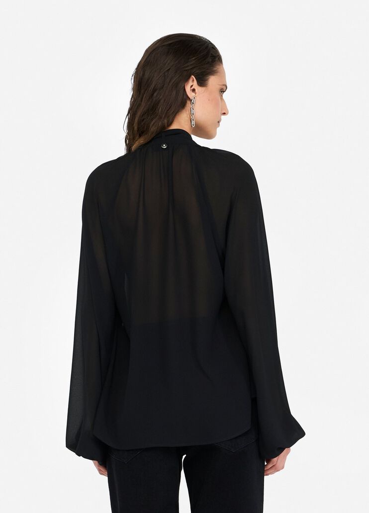 Georgette blouse black Liu Jo - large image number 1 Georgette blouse black Liu Jo - large image number 1