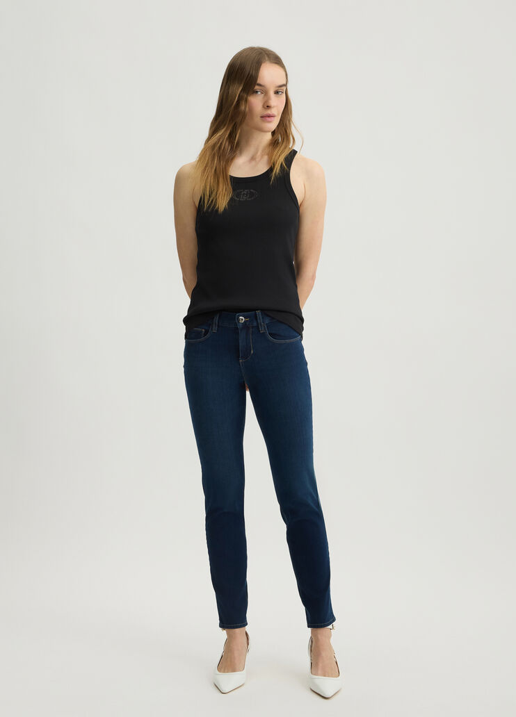 Jeans skinny bottom up denim bleu foncé Liu Jo - medium Jeans skinny bottom up denim bleu foncé Liu Jo - medium