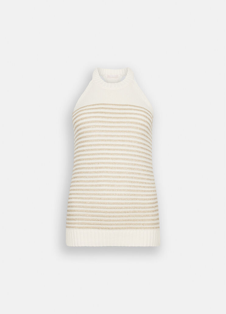 Striped lurex® top white wool Liu Jo - large image number 6