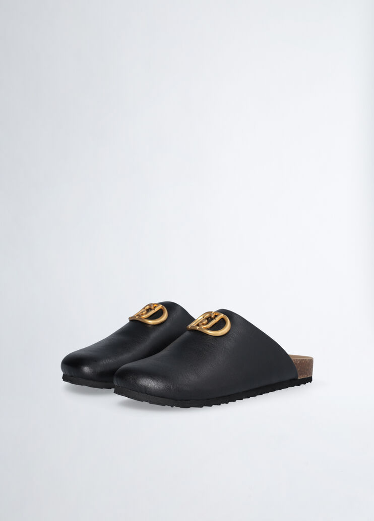 Mules with maxi-logo black Liu Jo - large image number 2 Mules with maxi-logo black Liu Jo - large image number 2