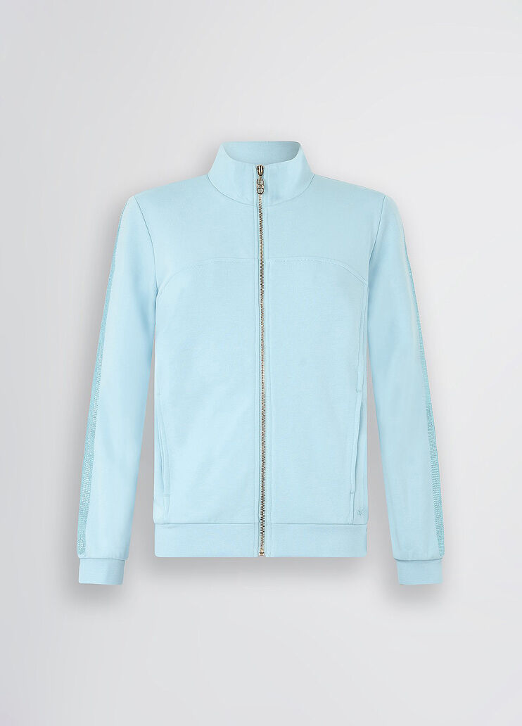 Light blue sweatshirt with rhinestones blue Liu Jo - large image number 6 Light blue sweatshirt with rhinestones blue Liu Jo - large image number 6