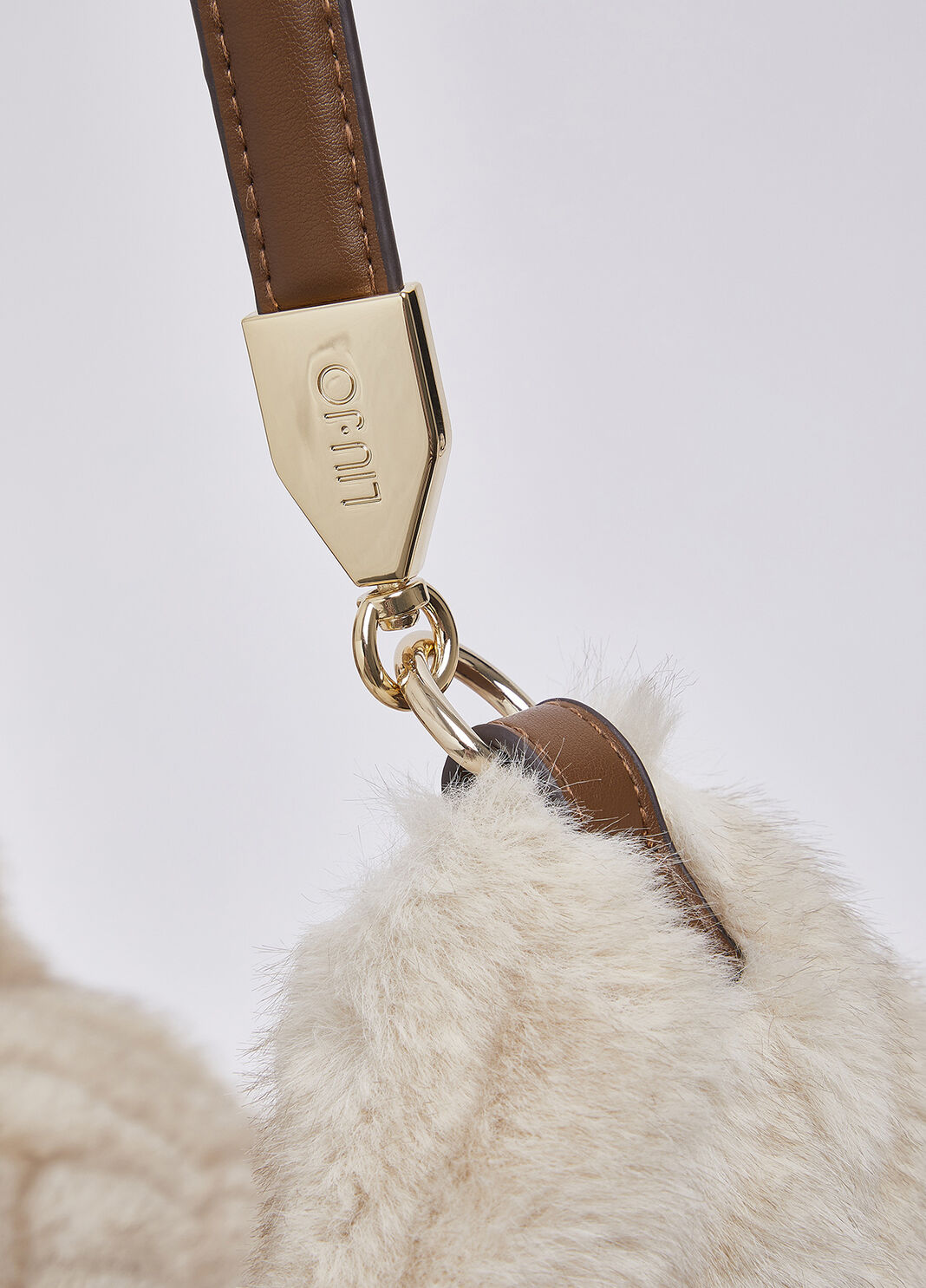 Large bag in faux fur cream Liu Jo - large image number 4