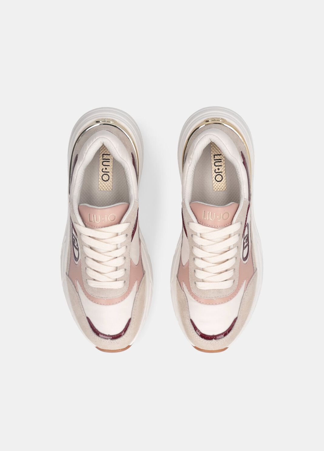 Suede and nylon sneakers beige Liu Jo - large image number 4
