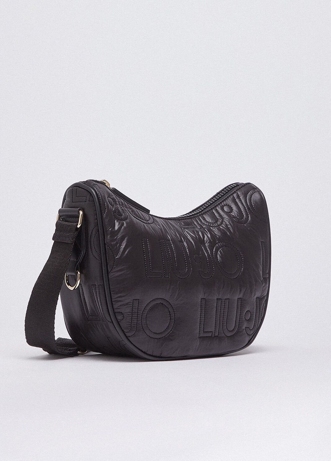 Medium matte nylon crossbody bag black Liu Jo - large image number 2