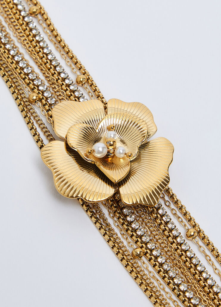 Bracelet with Rose and Tassels gold Liu Jo - medium