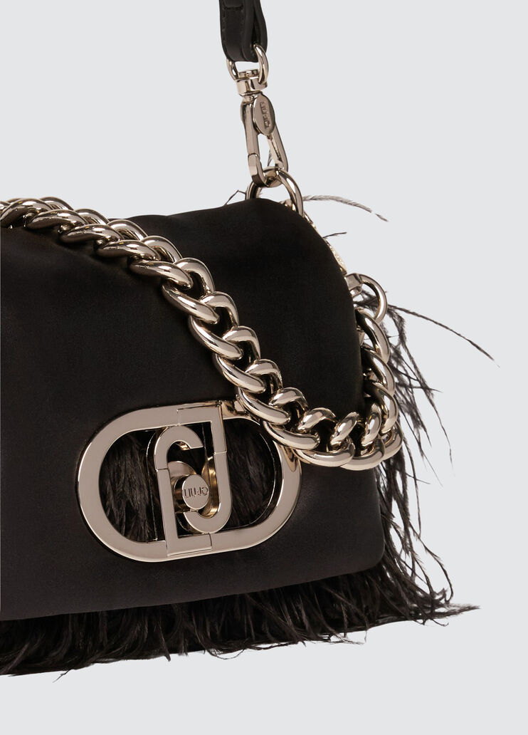 Small LaPuffy bag with feathered detailing black Liu Jo - large image number 5