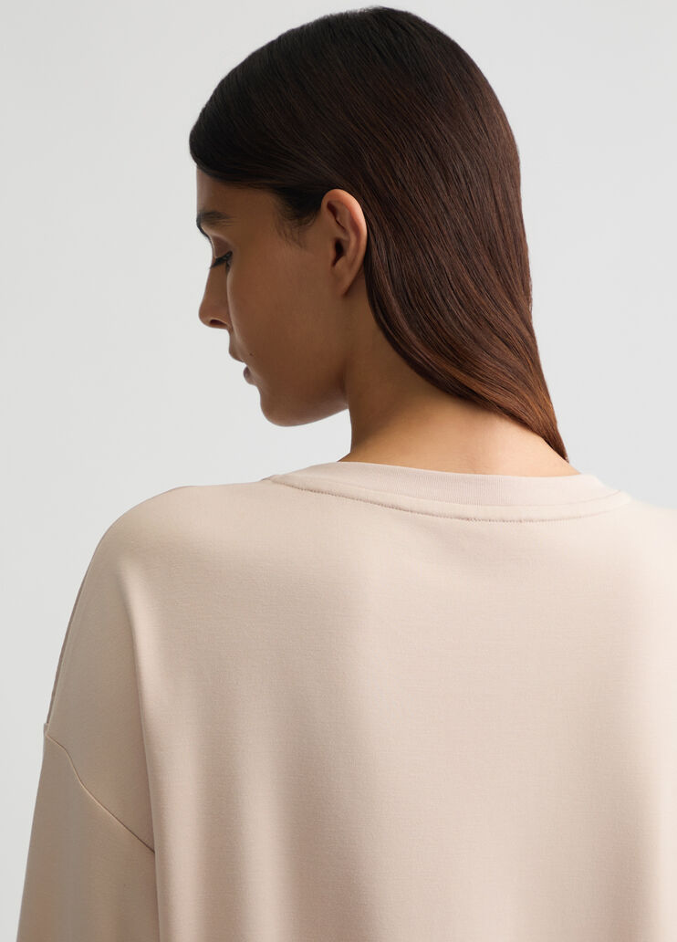 Sweatshirt with logo beige Liu Jo - large image number 4 Sweatshirt with logo beige Liu Jo - large image number 4