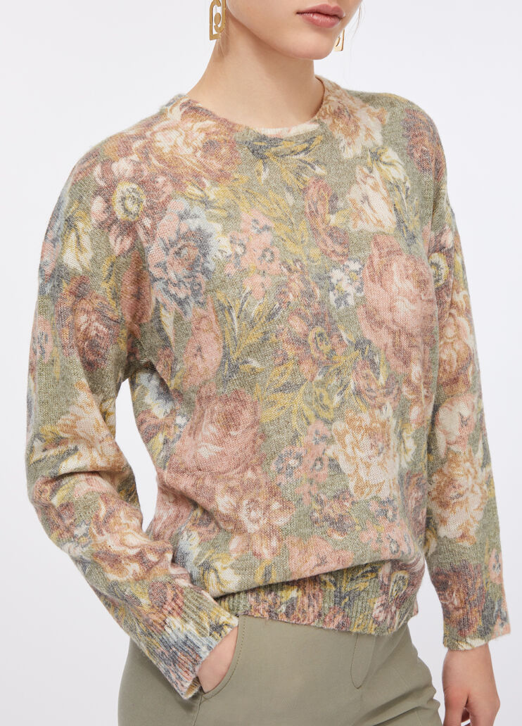 Pull en laine et alpaga imprimé sanderson Liu Jo - large image number 3