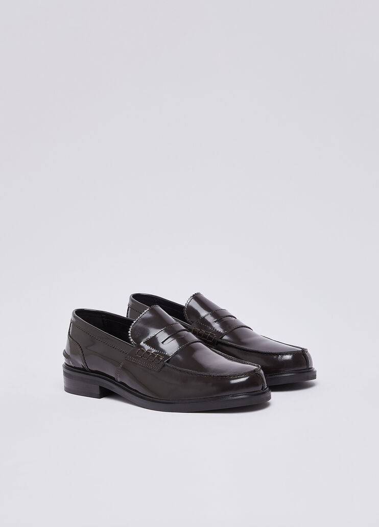 Men&rsquo;s leather loafers dark brown Liu Jo - medium