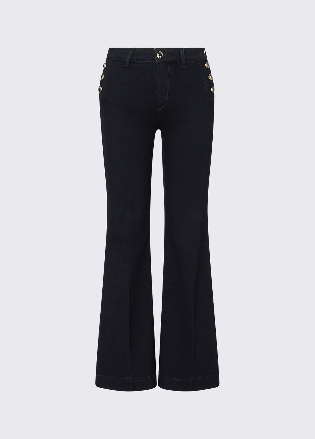 Flare Jeans with Jewel Buttons black denim Liu Jo - large image number 6