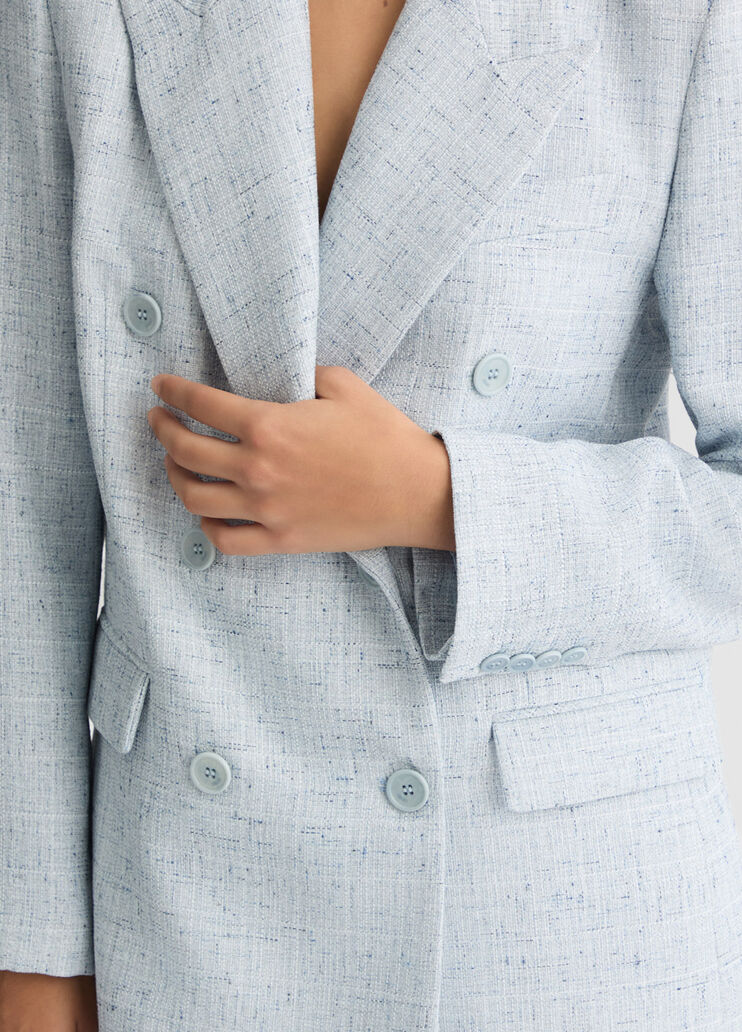 Double-breasted blazer light blue Liu Jo - large image number 4