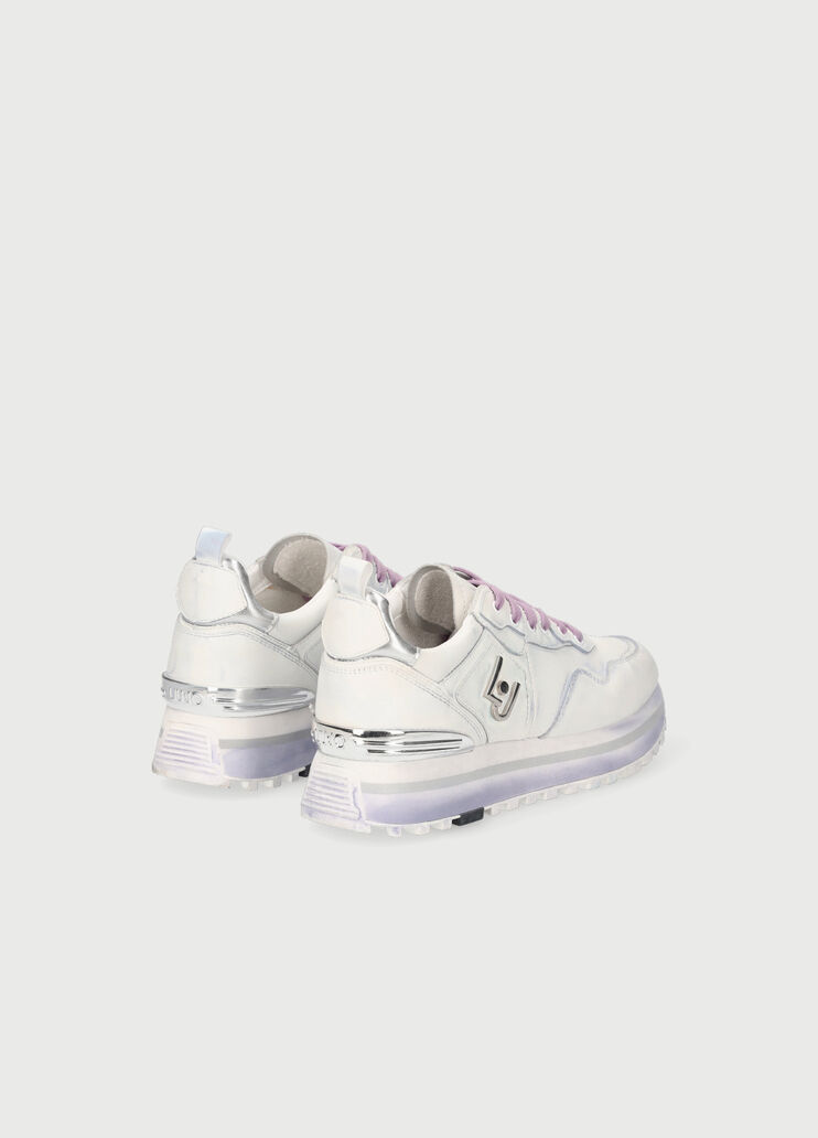 Used-effect platform sneakers Lilac Liu Jo - large image number 2