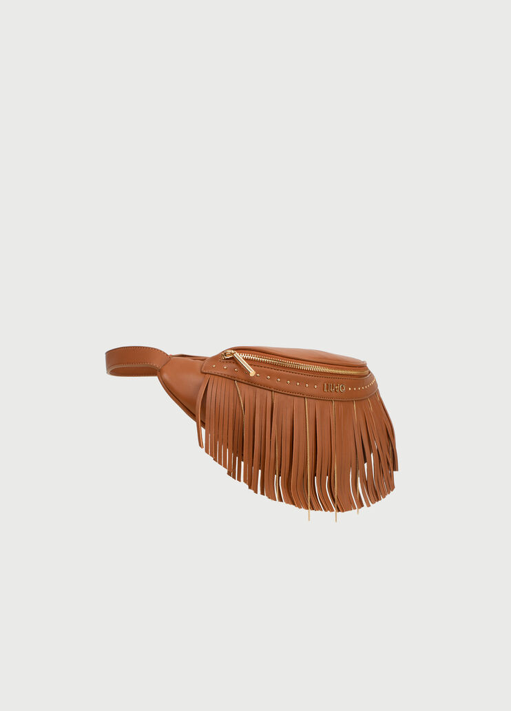 Pouch bag with fringes and studs Brown Liu Jo - large image number 2