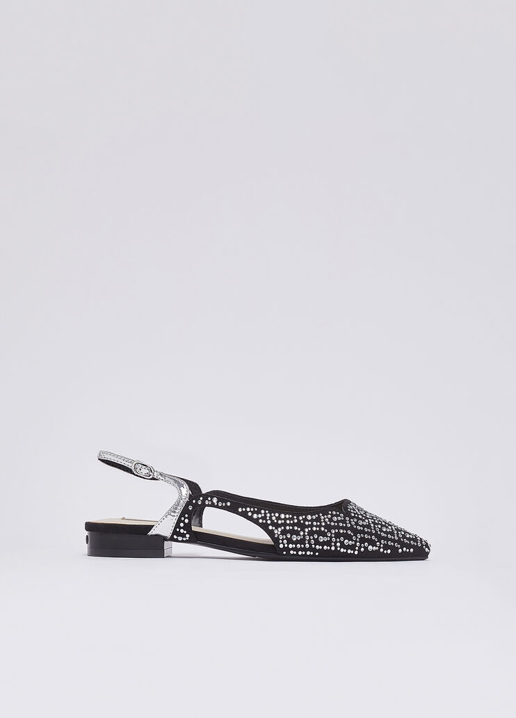 Slingbacks mit Allover-Strass Schwarz Liu Jo - medium