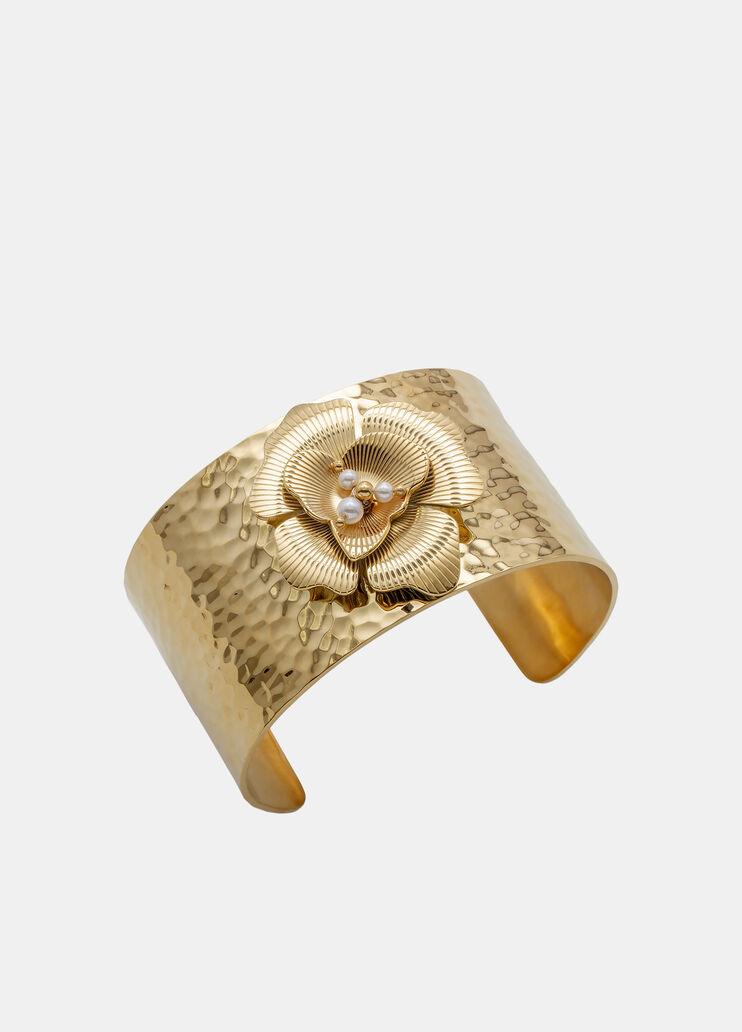 Rigid bracelet with maxi-flower gold Liu Jo - medium Rigid bracelet with maxi-flower gold Liu Jo - medium