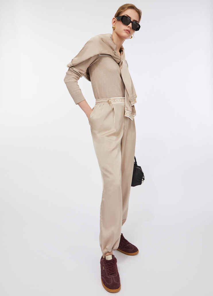 Satin trousers champagne Liu Jo - large image number 2