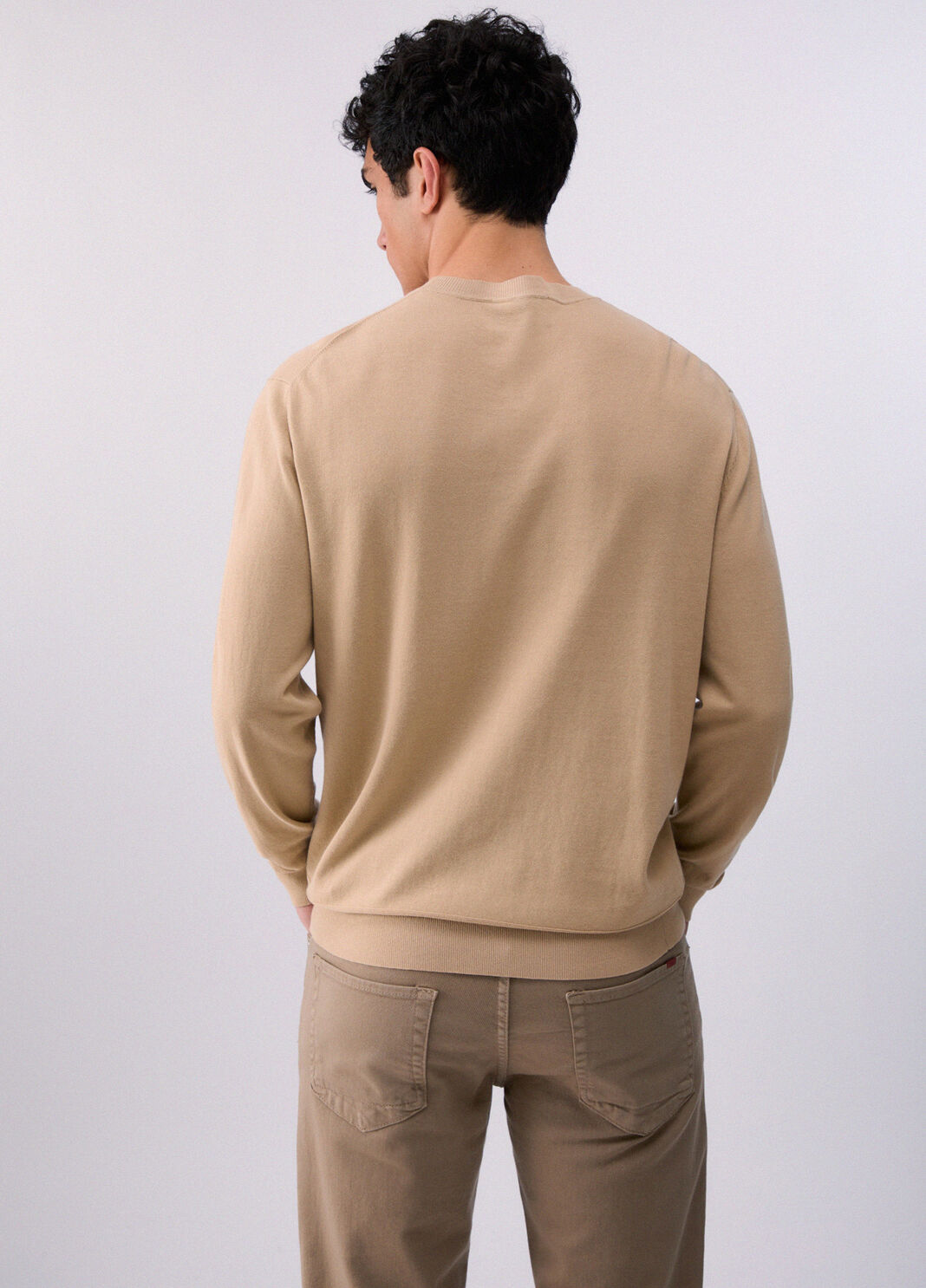Cotton crepe pullover beige Liu Jo - large image number 1
