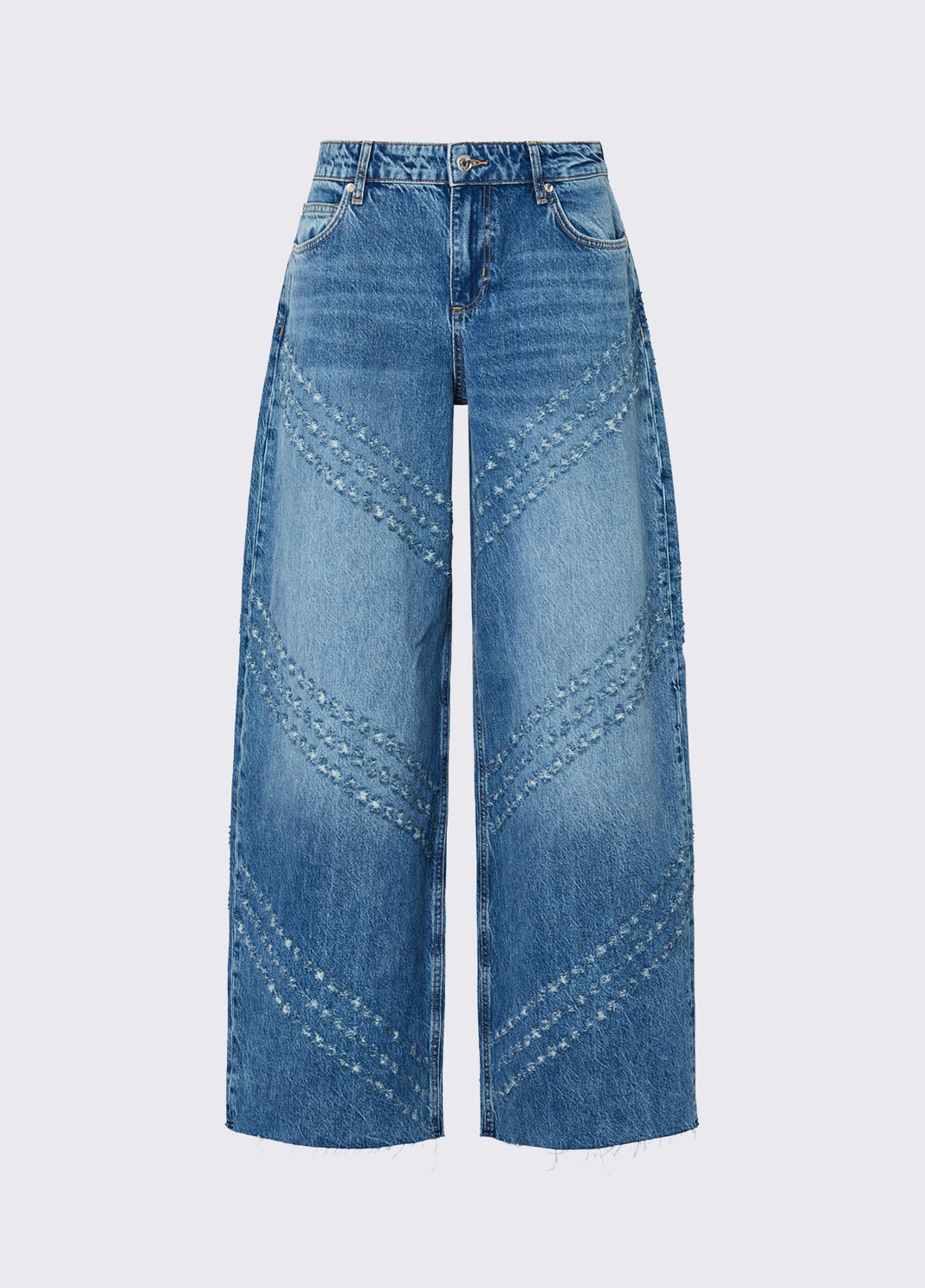 Flare-Jeans mit Details laserati denimblau Liu Jo - large image number 6