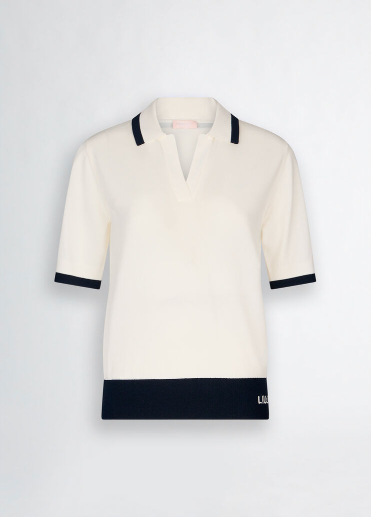 White jumper with details white Liu Jo - large image number 6 White jumper with details white Liu Jo - large image number 6