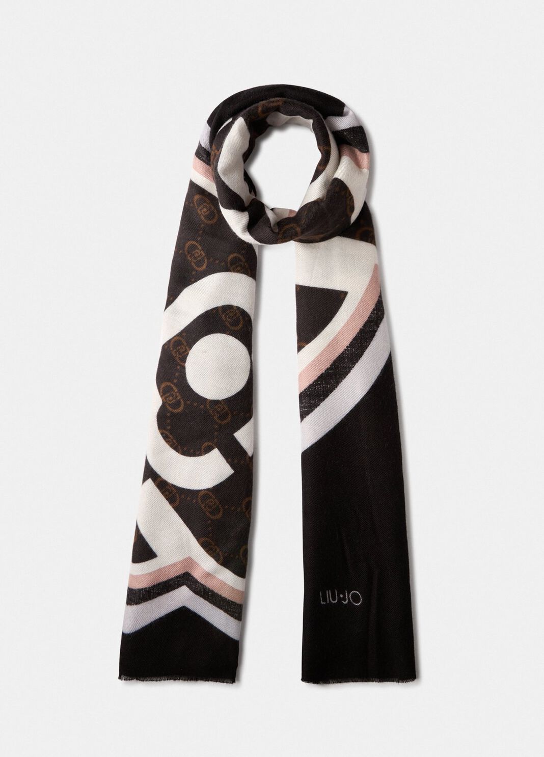Stole with logo black Liu Jo - large image number 0