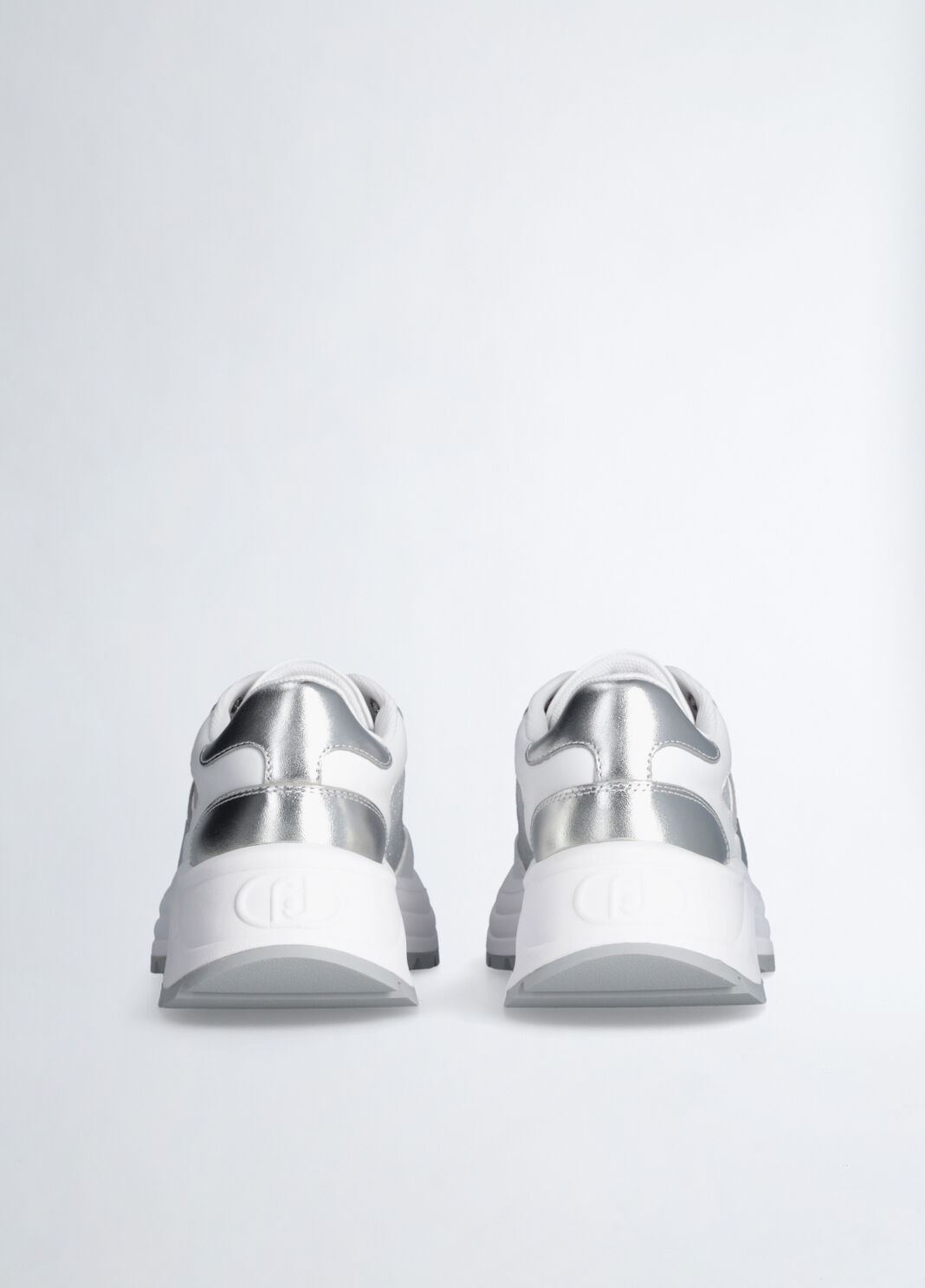 Leather and lurex sneakers silver Liu Jo - large image number 7