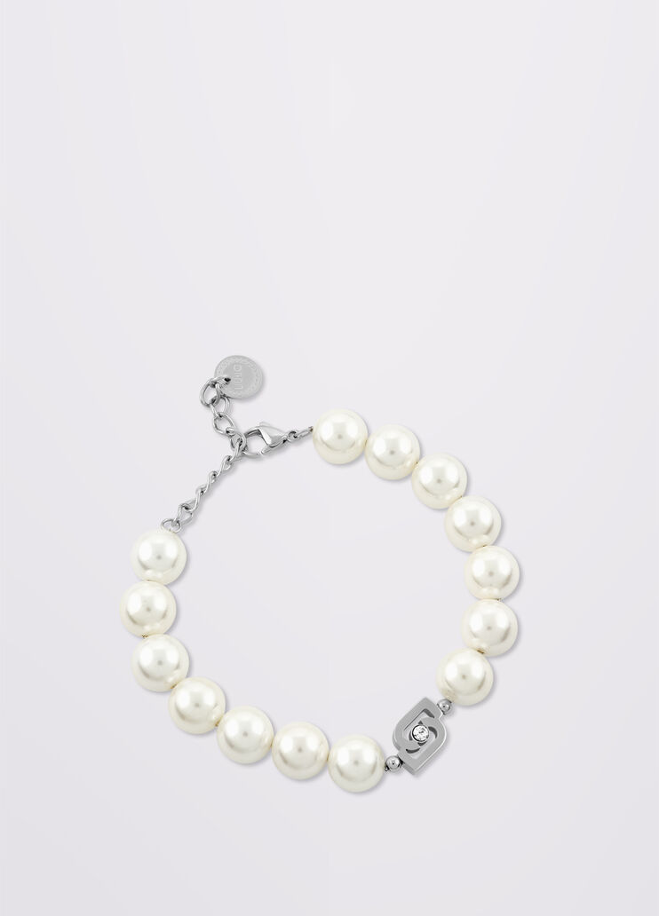 Bracelet with maxi jewelled pearls silver/pearl colour Liu Jo - large image number 0 Bracelet with maxi jewelled pearls silver/pearl colour Liu Jo - large image number 0