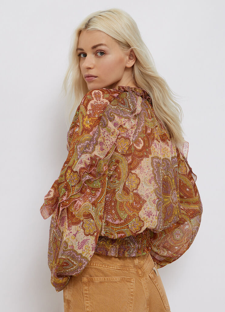 Cropped blouse with print pasley Liu Jo - large image number 1 Cropped blouse with print pasley Liu Jo - large image number 1