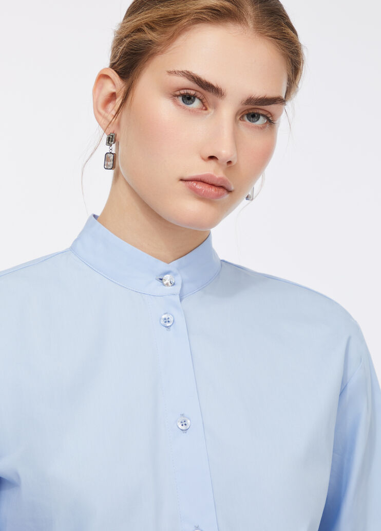 Chemise avec nœud bijou bleu clair Liu Jo - large image number 4