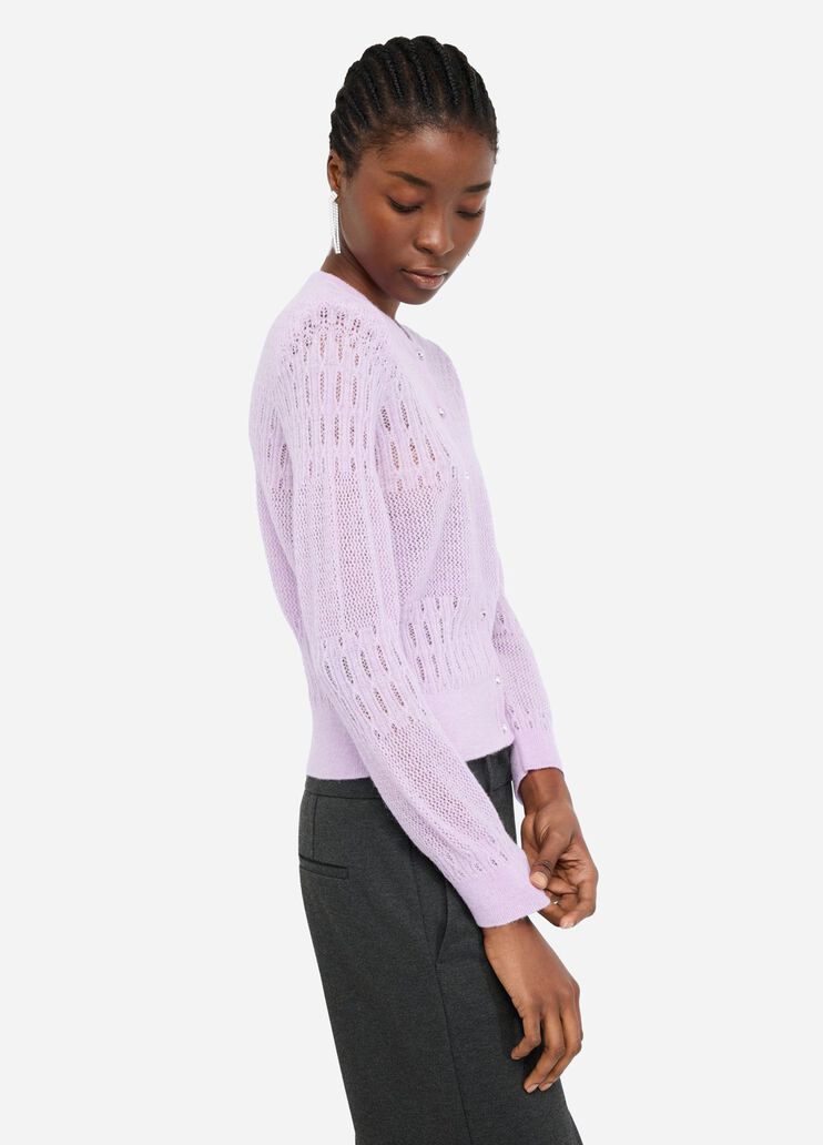 Wool and alpaca cardigan lilac Liu Jo - large image number 3