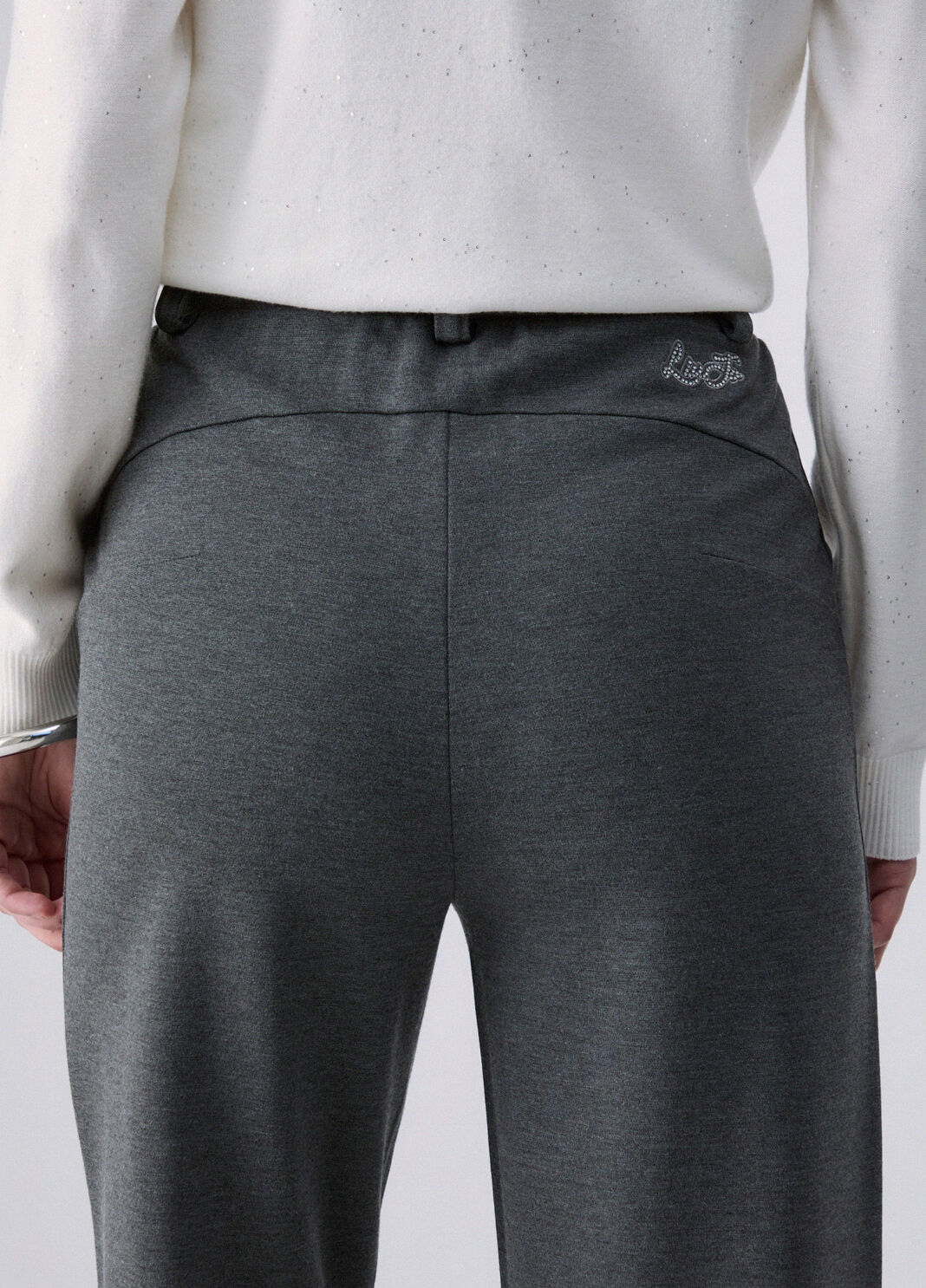 Trousers regular fit in stitch milano grey Liu Jo - large image number 4