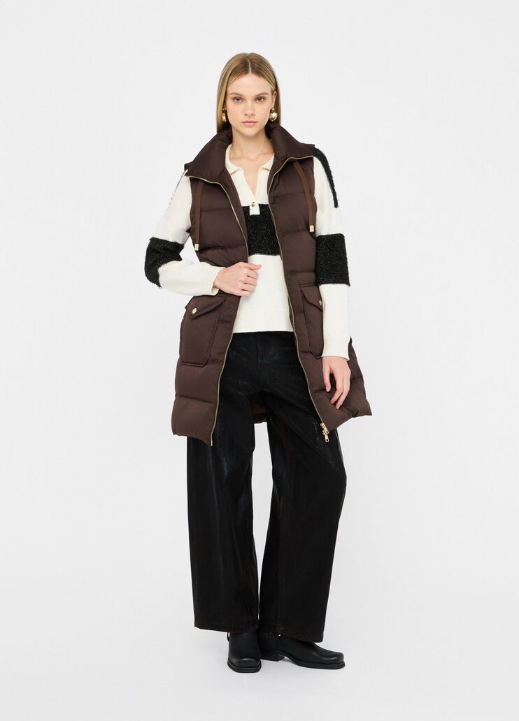 Longline padded vest chocolate Liu Jo - medium Longline padded vest chocolate Liu Jo - medium