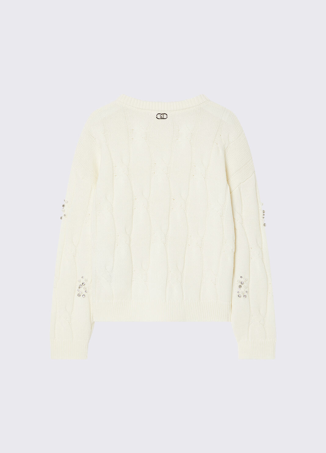 Sweater with jewel embroidery white Liu Jo - large image number 3