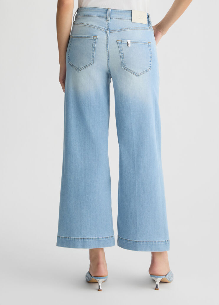 Cropped flared jeans light denim Liu Jo - large image number 1