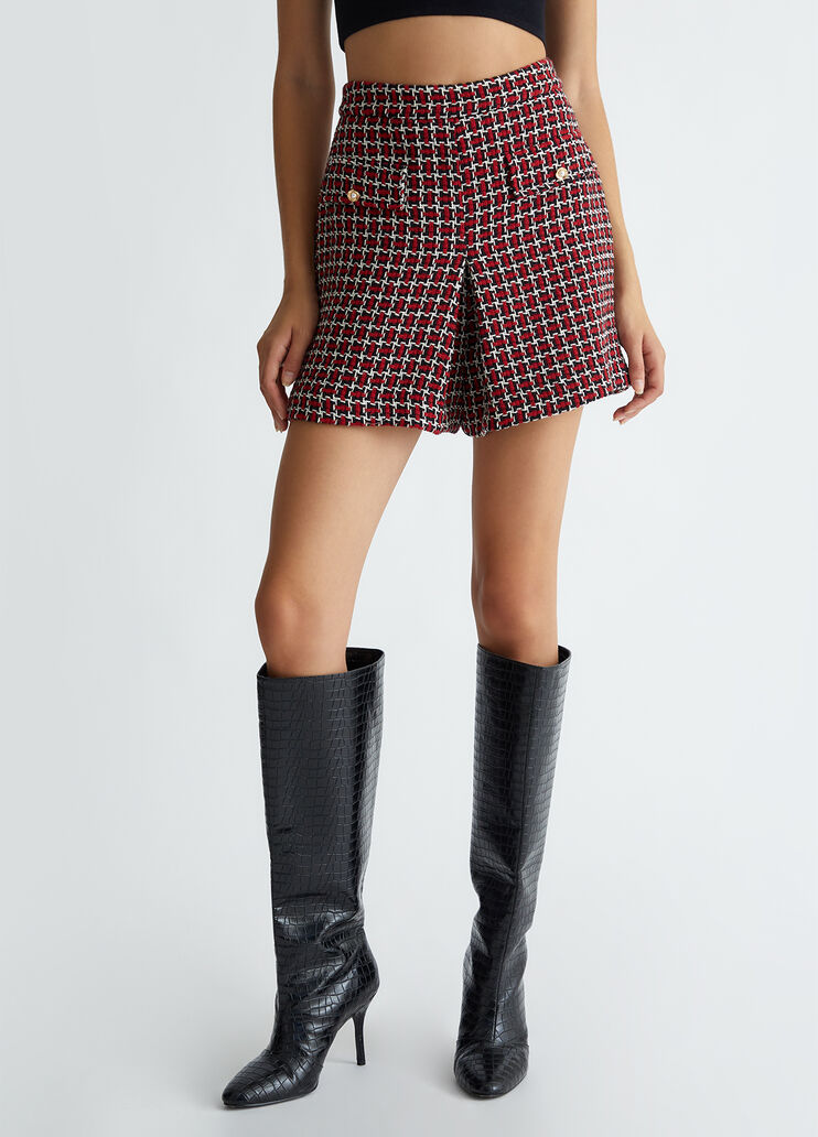 Shorts de tweed rojo Liu Jo - medium Shorts de tweed rojo Liu Jo - medium