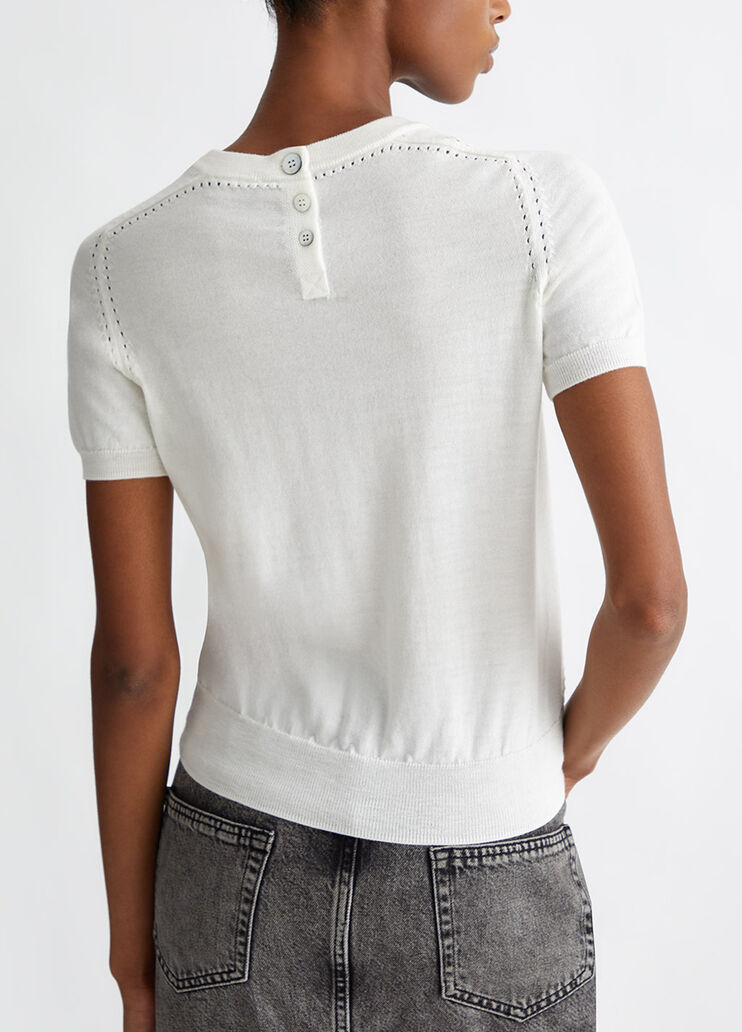 Strickshirt aus Wolle weiß Liu Jo - medium Strickshirt aus Wolle weiß Liu Jo - medium