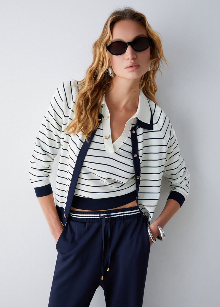 Gestreifter Cardigan Blau Liu Jo - medium