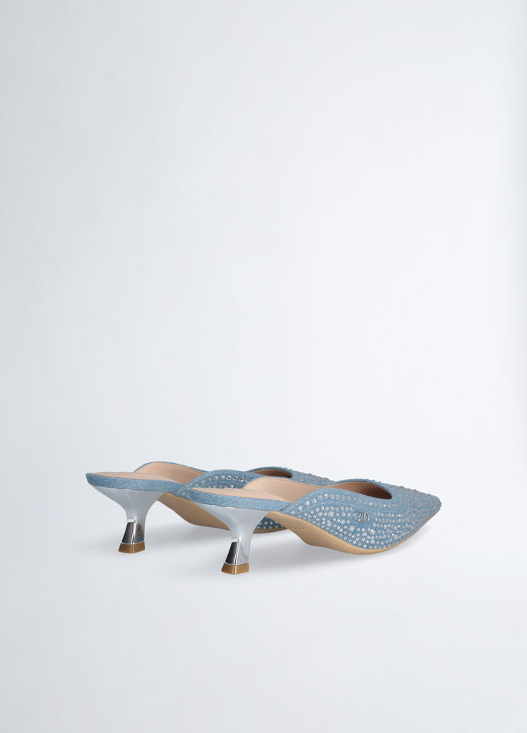 All-over rhinestone-detailed denim mules denim Liu Jo - large image number 3 All-over rhinestone-detailed denim mules denim Liu Jo - large image number 3