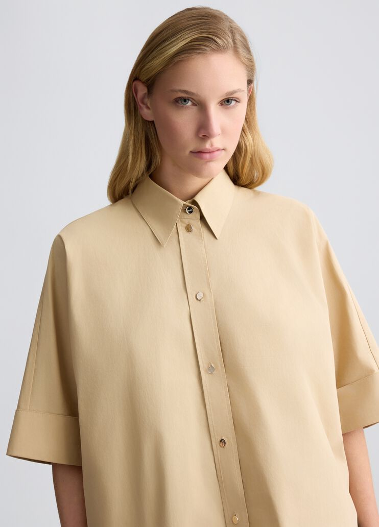 Cotton boxy shirt beige Liu Jo - medium Cotton boxy shirt beige Liu Jo - medium