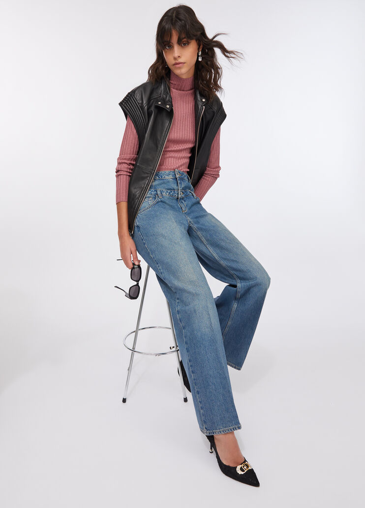 Vaqueros acampanados de talle alto denim azul Liu Jo - large image number 2