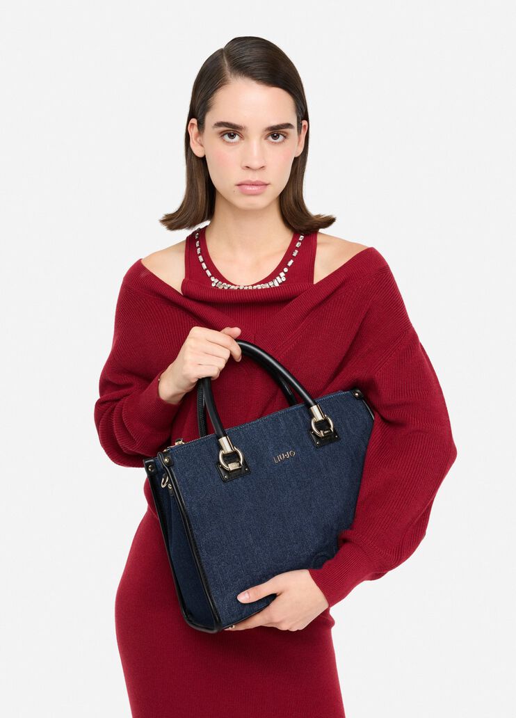 Medium denim tote bag blue Liu Jo - medium Medium denim tote bag blue Liu Jo - medium