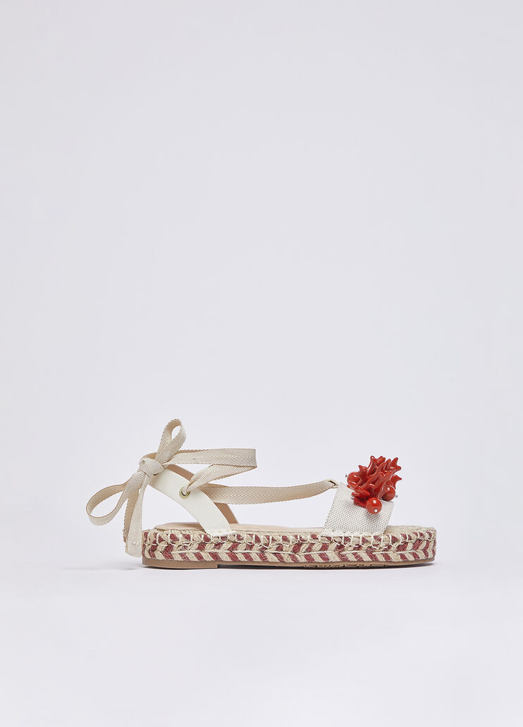 Rope sandals with coral white and red Liu Jo - medium