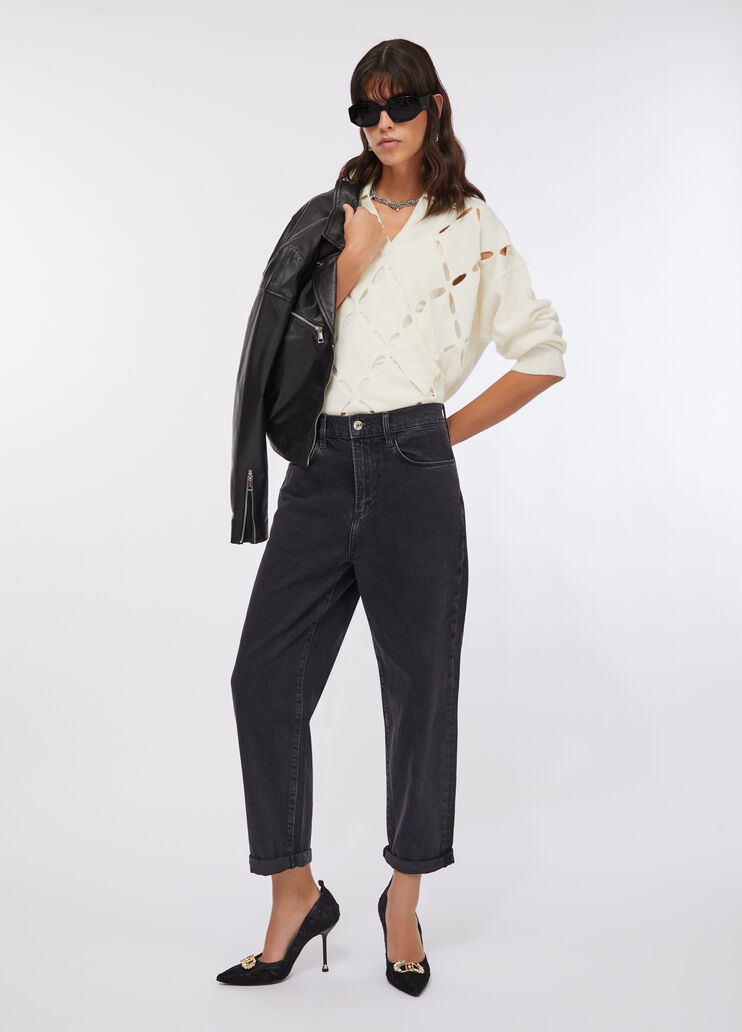 Boyfriend jeans with quilted pocket black denim Liu Jo - medium