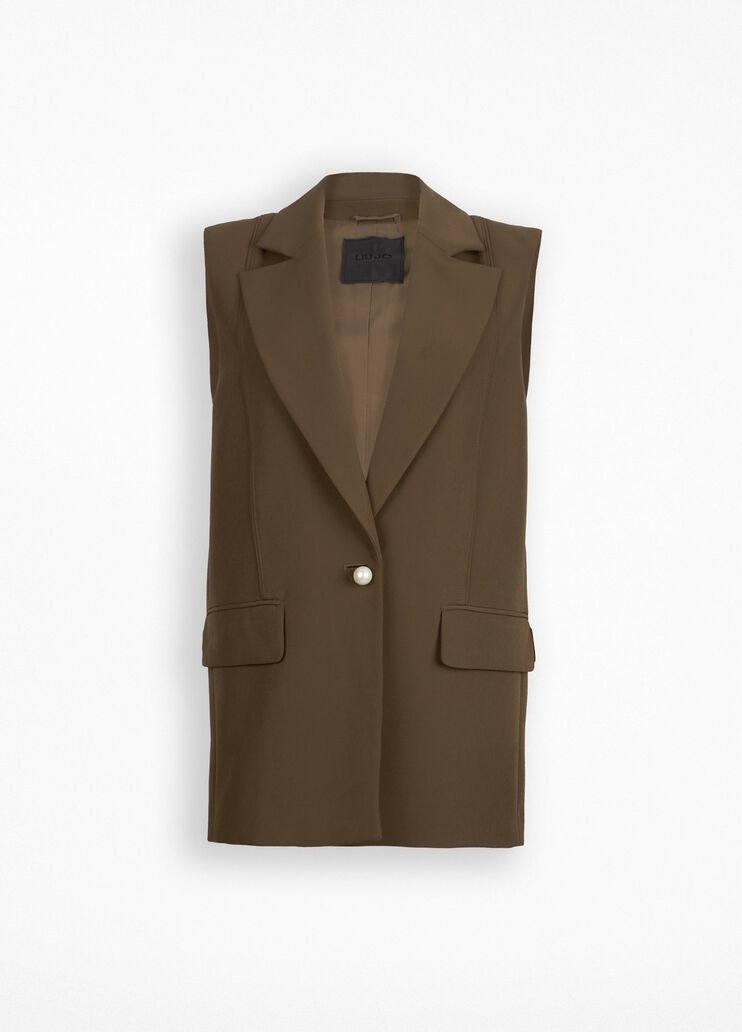 Vest with padded shoulders pine Liu Jo - medium Vest with padded shoulders pine Liu Jo - medium