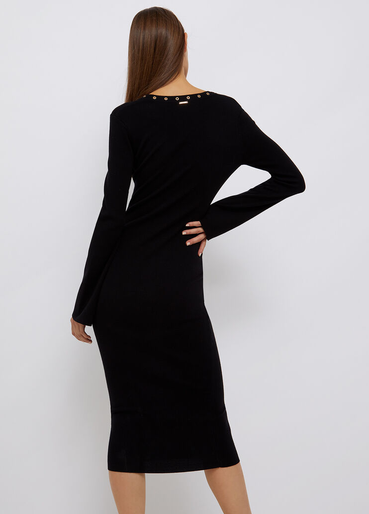 Long knit dress black Liu Jo - large image number 1 Long knit dress black Liu Jo - large image number 1