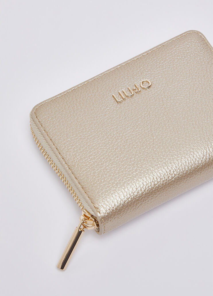 Small zip-around wallet light beige Liu Jo - medium