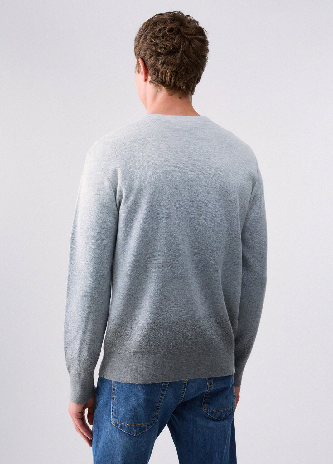 Degrad&eacute; Wool Blend Sweater grey m&eacute;lange Liu Jo - large image number 1